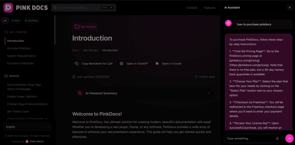 Enable AI Chat Assistant