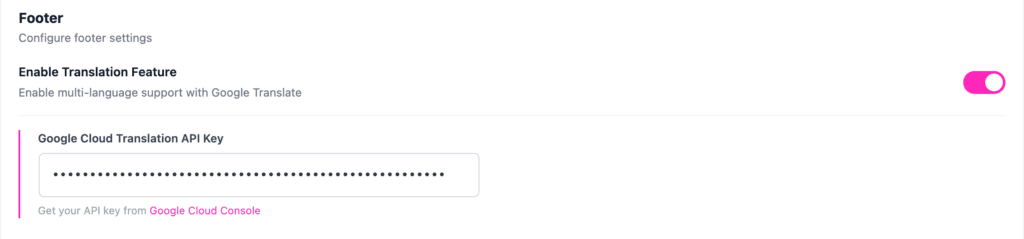 Enable Google Translate in PinkDocs