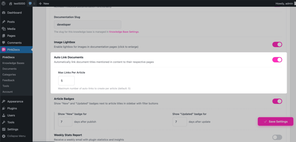 Autolink Internal Documents