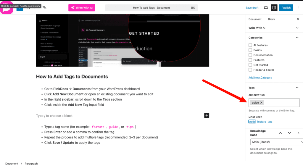 How To Add Tags To Documents