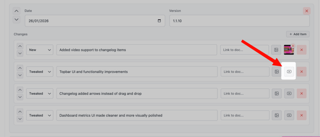 Add Video to Changelog