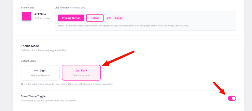 Configure Theme Mode